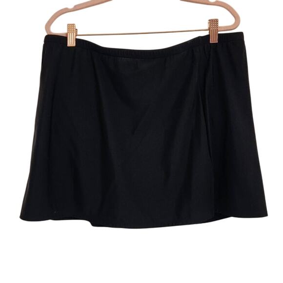 NWT Swim Solutions Bathing Suit Bottom Swim Skirt Thigh Minimizing Black 22 - Picture 3 of 8